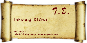 Takácsy Diána névjegykártya